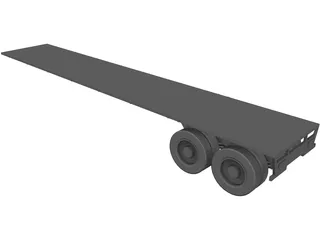 Trailer Flatbed 3D Model