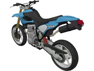 Supermoto Bike 3D Model