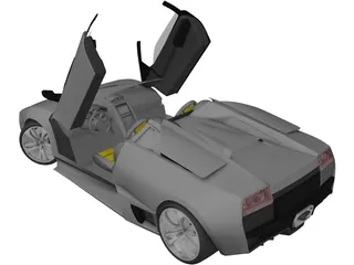 Lamborghini Murcielago LP640 Roadster 3D Model