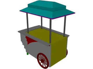 Vending Peddler's Cart 3D Model