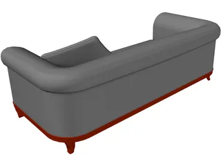 Sofa Round Back 3D Model