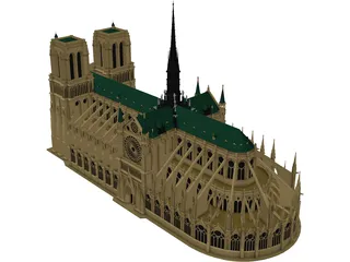 Cathedral Notre Dame 3D Model