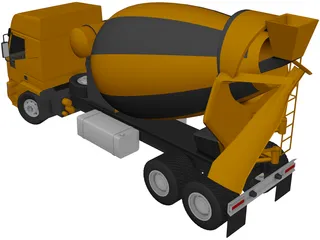 Euro Cement Mixer 3D Model