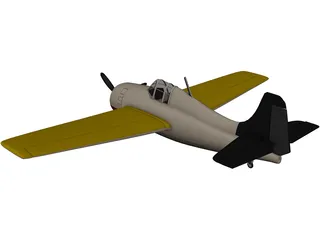 F4F Wildcat 3D Model