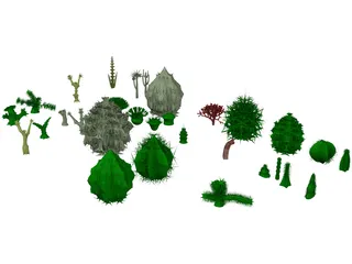 Cactuses Collection 3D Model