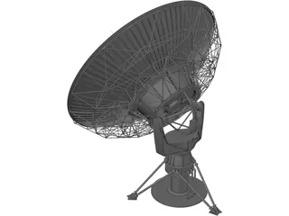 Radio Satellite Telescope 3D Model