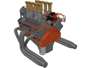 Engine Chevrolet Small Block 3D Model