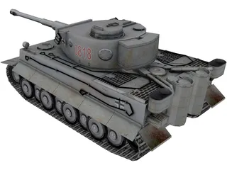 TIGER Tank 3D Model