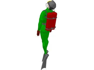 Scuba Diver 3D Model