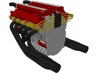 Engine Dodge Viper V10 3D Model
