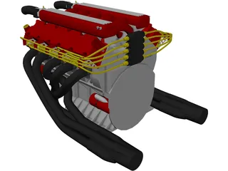 Dodge Viper V10 Engine 3D Model