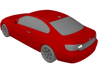 BMW 3-series Coupe (2006) 3D Model