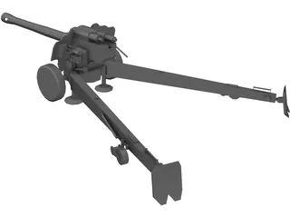 D-20 Howitzer 3D Model