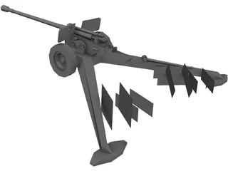 M-46 Anti-Tank Gun 3D Model