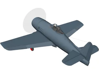 F8F-2 Bearcat 3D Model