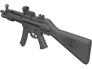 H&K MP5A4 Tactical Submachinegun 3D Model