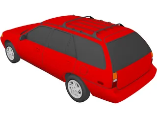 Ford Escort Wagon (1995) 3D Model