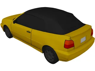 Volkswagen Golf III Cabriolet (1996) 3D Model