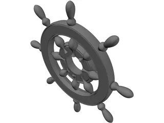 Ship Wheel 3D Model