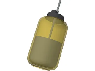 Paste Jar with Brush 3D Model