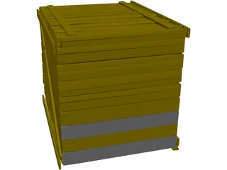 Wooden Crate 3D Model