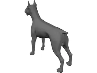 Dog Boxer 3D Model