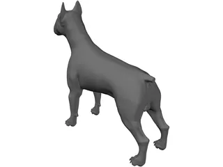 Dog Bull Terrier 3D Model