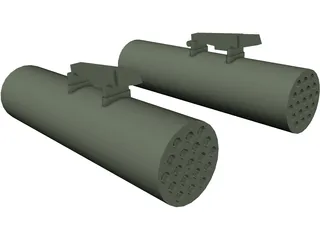 19 Shot Rocket Pod 3D Model