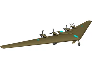 Northrop XB-35 Flying Wing 3D Model