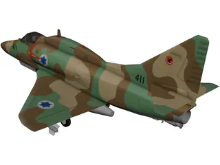 McDonnell Douglas A-4 Skyhawk (Ayit) 3D Model