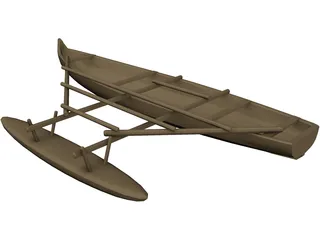 Hawaiian Canoe 3D Model