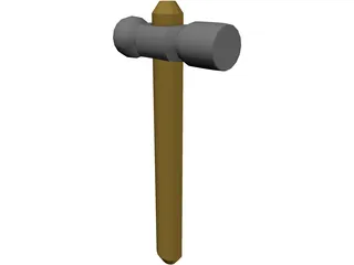 Ball Peen Hammer 3D Model