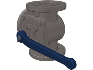 3-Way Valve 3D Model