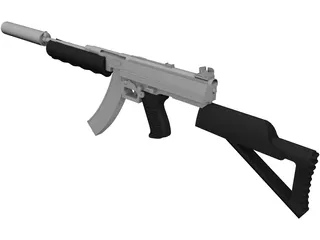 Thompson SMG Modified 3D Model