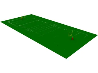 American Football Yard 3D Model