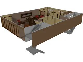 Bar Interior 3D Model