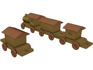 Toy Train 3D Model