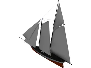 America Racing Yacht 3D Model
