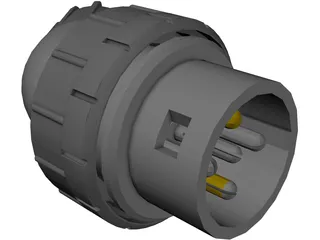 10 Amp Clipsal Plug (4 pin) 3D Model