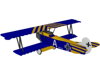 Fokker D.VII 3D Model