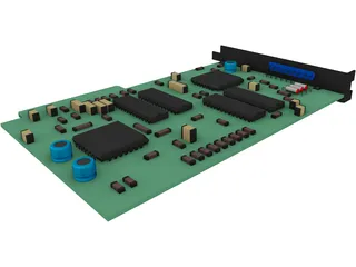 Small Circuitboard 3D Model