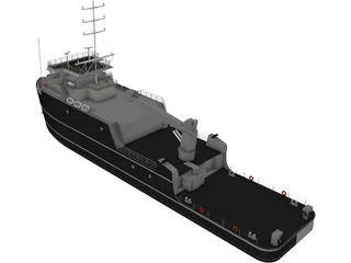 YTT Torpedo Recovery Ship 3D Model