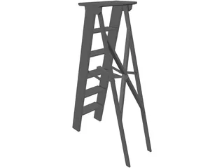 Folding Ladder 3D Model