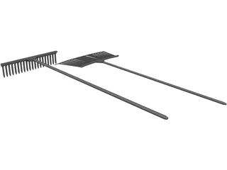 Lawn Rakes 3D Model