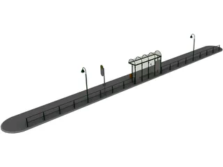 Bus Stop 3D Model