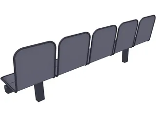 Airport Chairs 3D Model