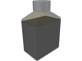 Glass Varnish Bottle 3D Model