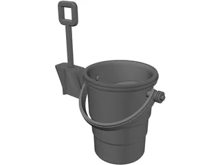 Sand Pail and Shovel 3D Model