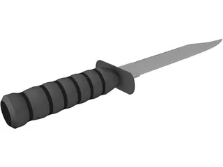 Ka-Bar Military Survival Knife 3D Model