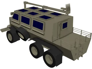 Buffalo Mine Clearing Armored Vehicle 3D Model